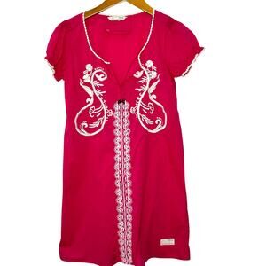 Odd Molly Dress Size Small Pink‎ Embroidered Short Sleeve